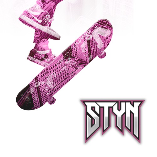 Skate logo with the title 'Styn - Logo'