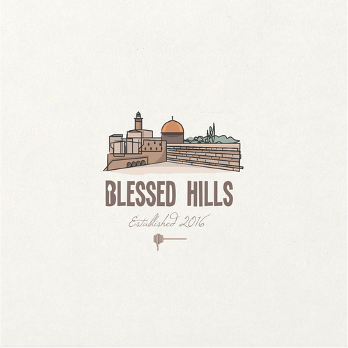 Honey logo with the title 'Jerusalem inspired logo design'