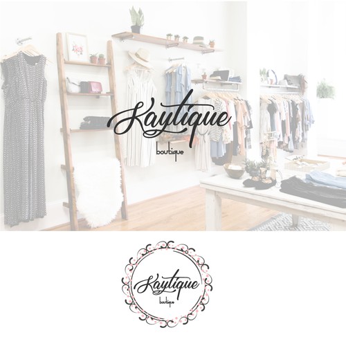 Type design with the title 'Kaytique Boutique'