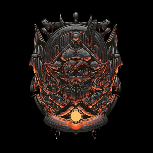 Pirate artwork with the title 'Pirate head'