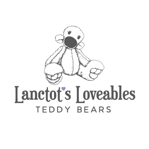 Delicate logo with the title 'Lanctot's Loveables Teddy Bears Logo'