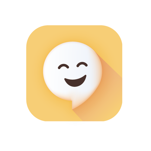 IOS design with the title 'App icon for jokes app '