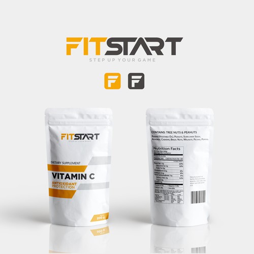 Supplement brand with the title 'Looking for Creative Full branding and Logo for Fitness Supplement Brand'