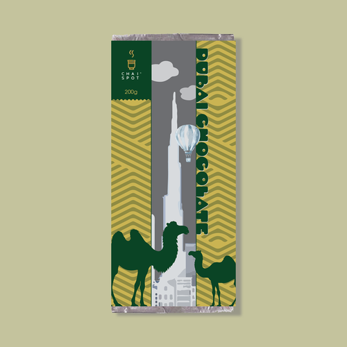 Dubai design with the title 'Wrapper for a chocolate bar'