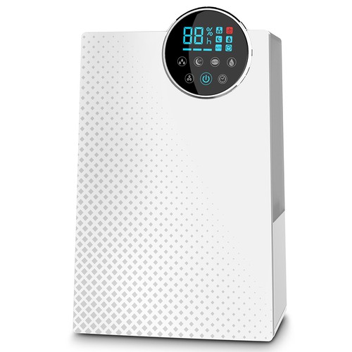 Digital artwork with the title 'Subtle Silk Screen Design on a Humidifier Device'