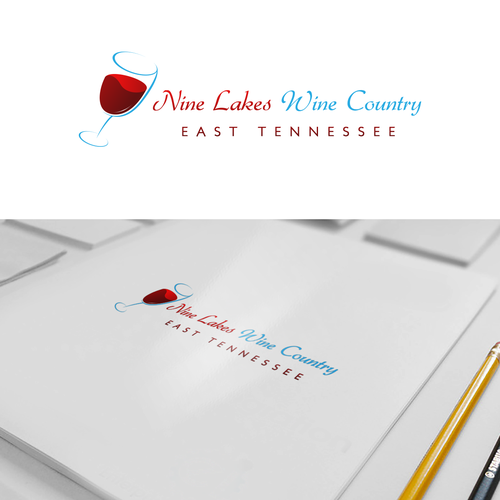 Grape logo with the title 'Clever concept for Nine Lakes Wine Country'