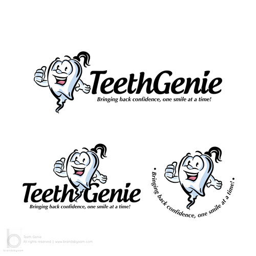 Wish logo with the title 'A Genie who Loves teeth - Identity Design for Teeth Genie'