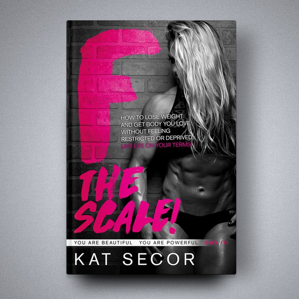 Weight-loss book cover with the title 'Book cover for F The Scale!'
