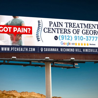 Billboard for Pain Treatment Centers of Georgia