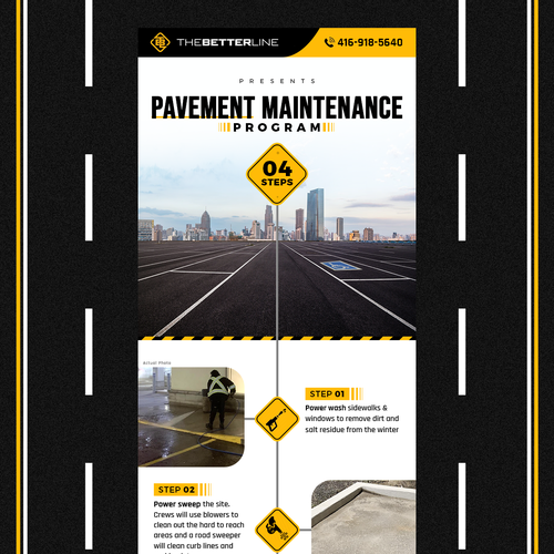 Road design with the title 'Creative Emailer Design'