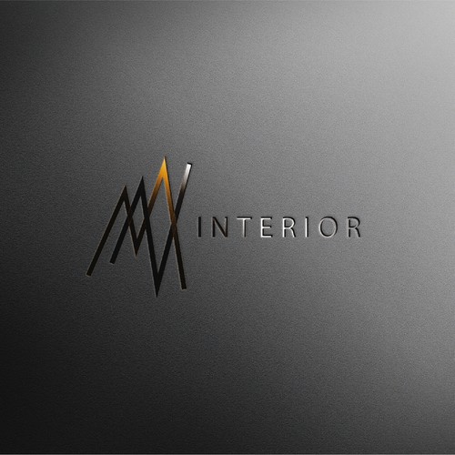 Interior design logo with the title 'MN INTERIOR'