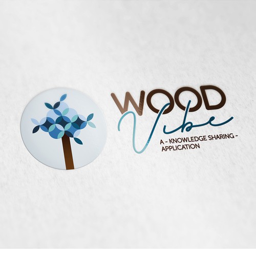 Petroleum logo with the title 'WoodVibe app logo concept - Circle Version'