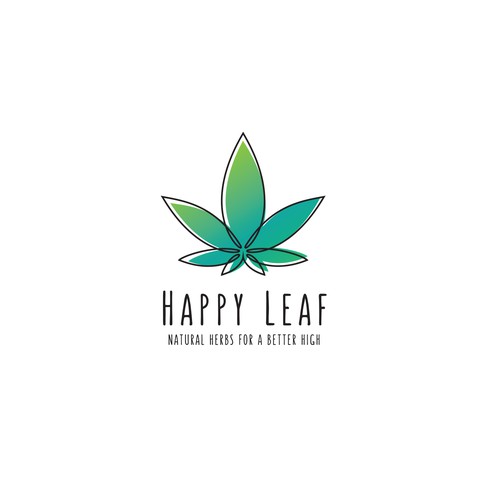 Cannabis leaf logo with the title 'Logo design for a cannabis company'