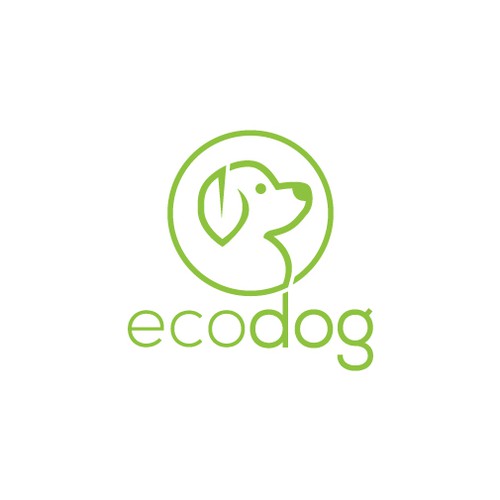 Eco design with the title 'Clear, simple, sympathic, original logo for ecological treated and produced artikels for dogs'