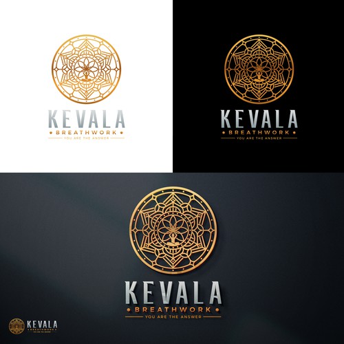 Sacred geometry logo with the title 'KEVALA BREATHWORK logo '