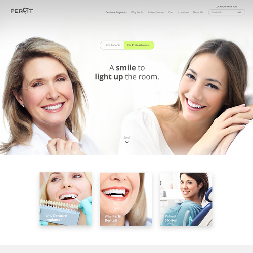 UX/UI website with the title 'Dental Home Page'