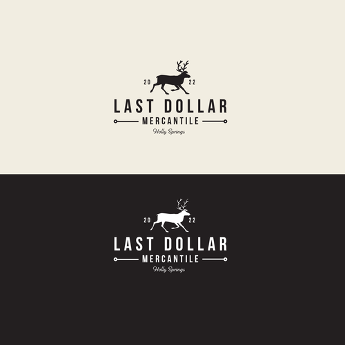 Tea logo with the title 'Logo design for Last Dollar Mercantile'
