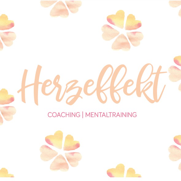 Heart brand with the title 'A delicate logo for mental coach'