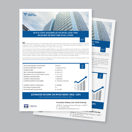 Business flyer design with the title 'Business Flyer Design for Fresenius Kidney Care'