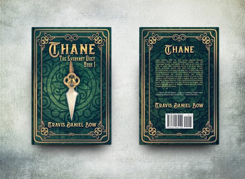 Spear design with the title 'Fantasy Book Cover'