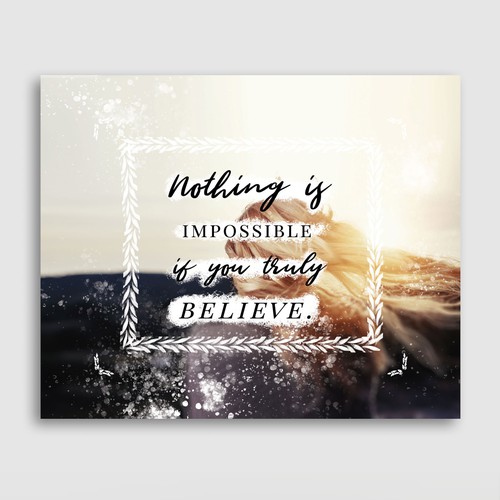 Wall art design with the title 'Inspirational Canvas Art'