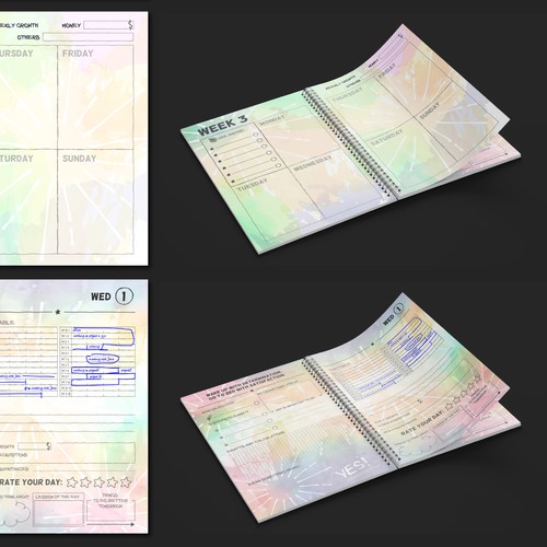 Planner design with the title 'Printable Life Planner design'