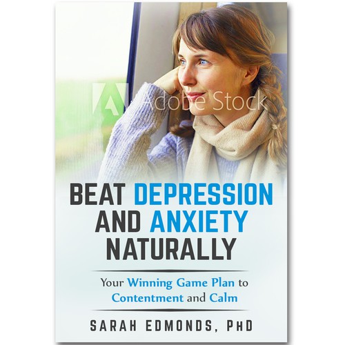 Health book cover with the title 'Beat Depression and Anxiety Naturally'