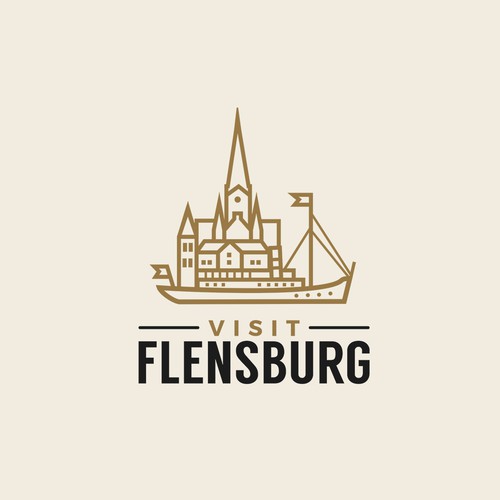 Traveling design with the title 'Visit Flensburg'