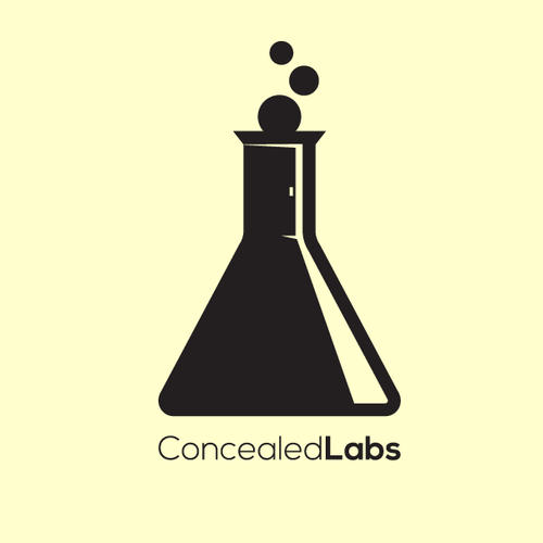 Door design with the title 'Concealed labs'
