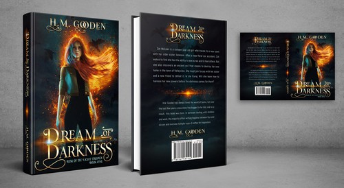 Girl book cover with the title 'Dream Of Darkness Book Cover'