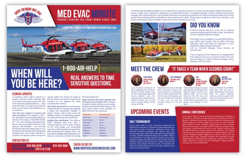 Print design with the title 'Newsletter'