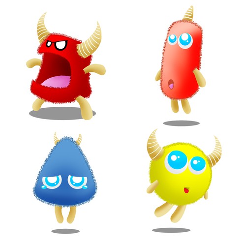 Monster design with the title 'Cute Monsta'