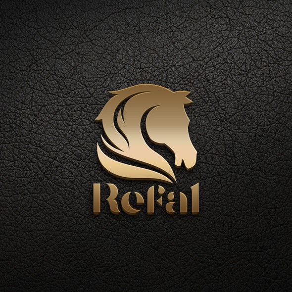 Horse head logo with the title 'Logo for Refal enterprises development '