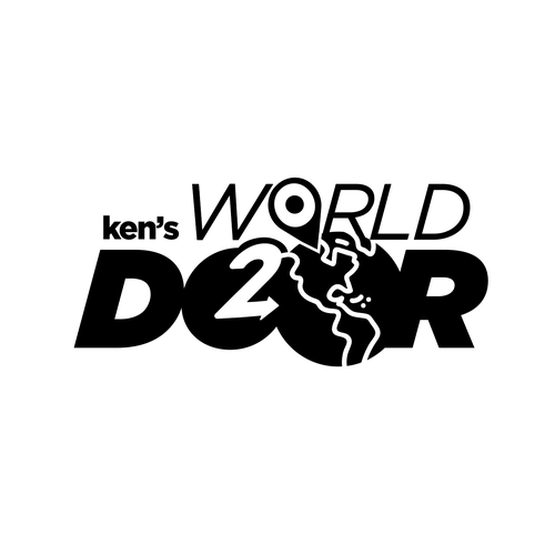 Shipping logo with the title 'Ken's World 2 Door'