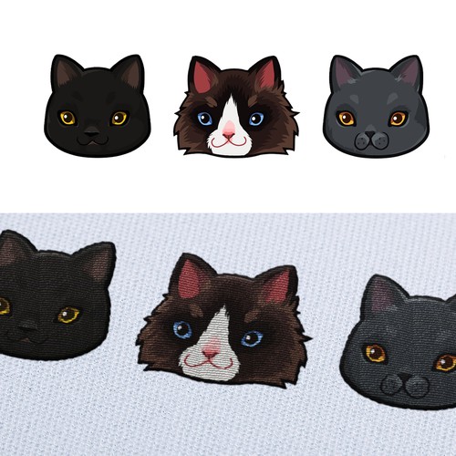 Cat illustration with the title 'Kittens'