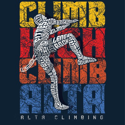 Climbing Typography Design