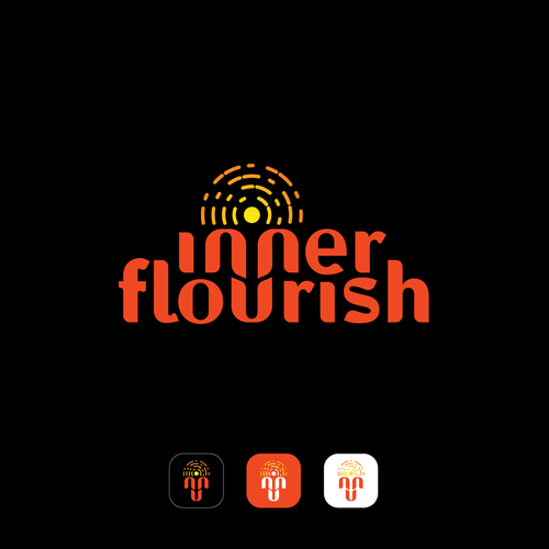 Well-being logo with the title 'A bold wordmark with a symbol of growth and self-discovery'