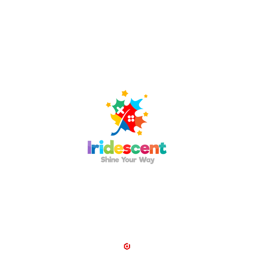 Maple leaf logo with the title 'Iridescent'
