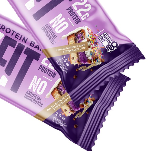 Creative packaging with the title 'Protein Bar Concept design'