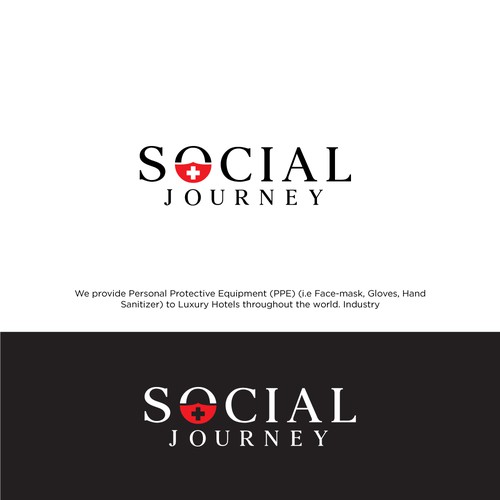 Mask logo with the title 'Social Journey'