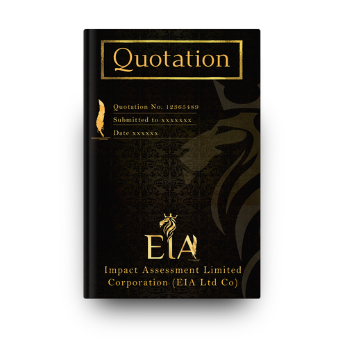 Luxury book cover with the title 'Luxurious Quotation Cover page for Consulting Firm'