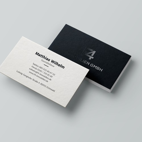 Spot UV design with the title 'Business Card Design'