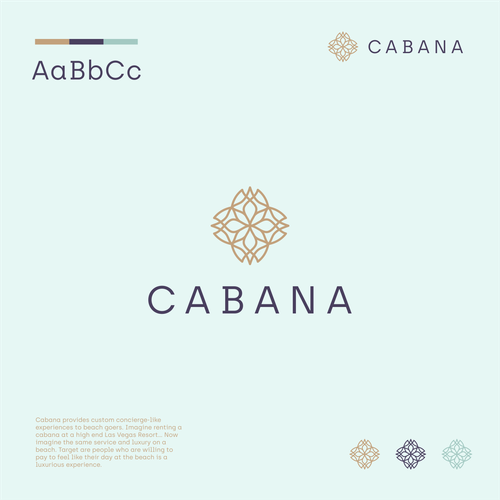 Logo with the title 'CABANA'