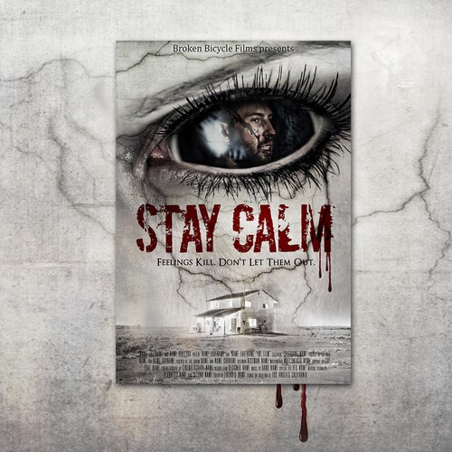 Movie design with the title 'Stay Calm Movie Poster'