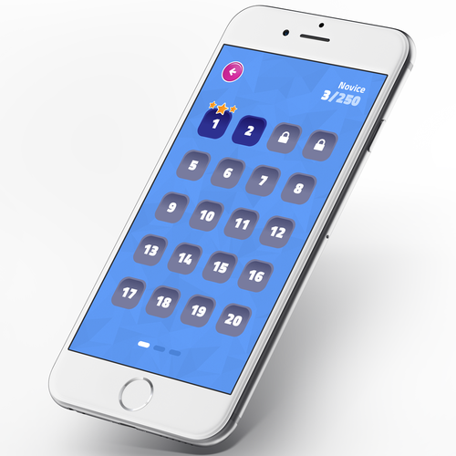 Pink and blue design with the title 'Game App Design'