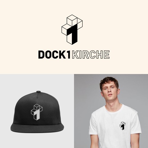 Cross brand with the title 'Logo for DOCK1 a Protestant Church'