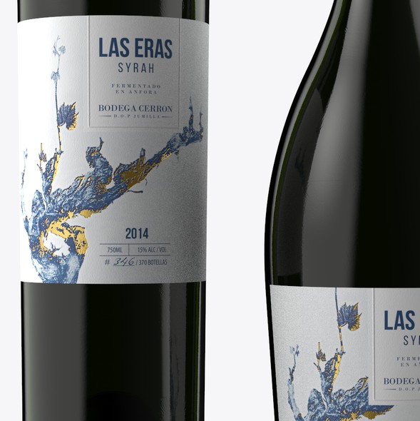 3D label with the title 'Organic Exclusive Wine Label Design'