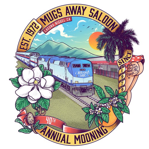 T-shirt with the title 'Mugs Away Saloon'