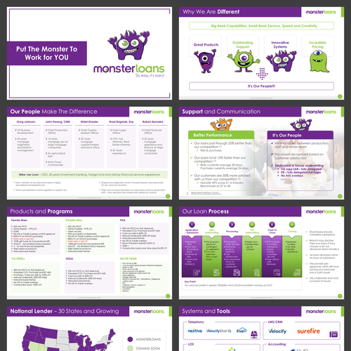 Illustrated design with the title 'A Branded Presentation for a Loans Business '