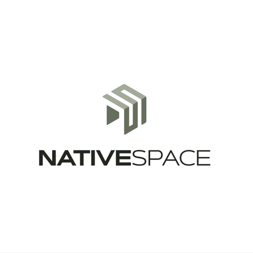 N design with the title 'Clean and spatial NS concept for Native Space a co-warehousing community.'